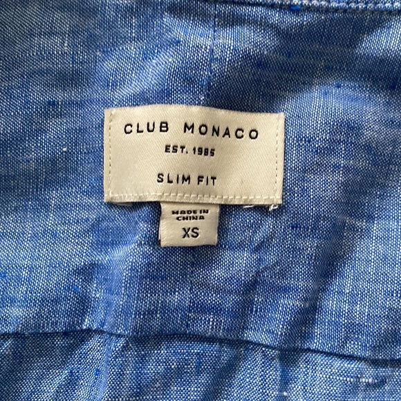 Club Monaco Slim Fit Linen Dress Shirt - Picture 7 of 9